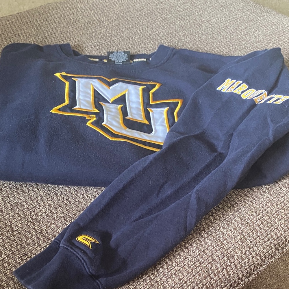 MU Logo Men's Crewneck Sweater - Navy